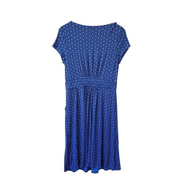 BODEN Amelie Jersey Dress Blue Star Size 10 Short Sleeve Preppy Pockets - Picture 9 of 10